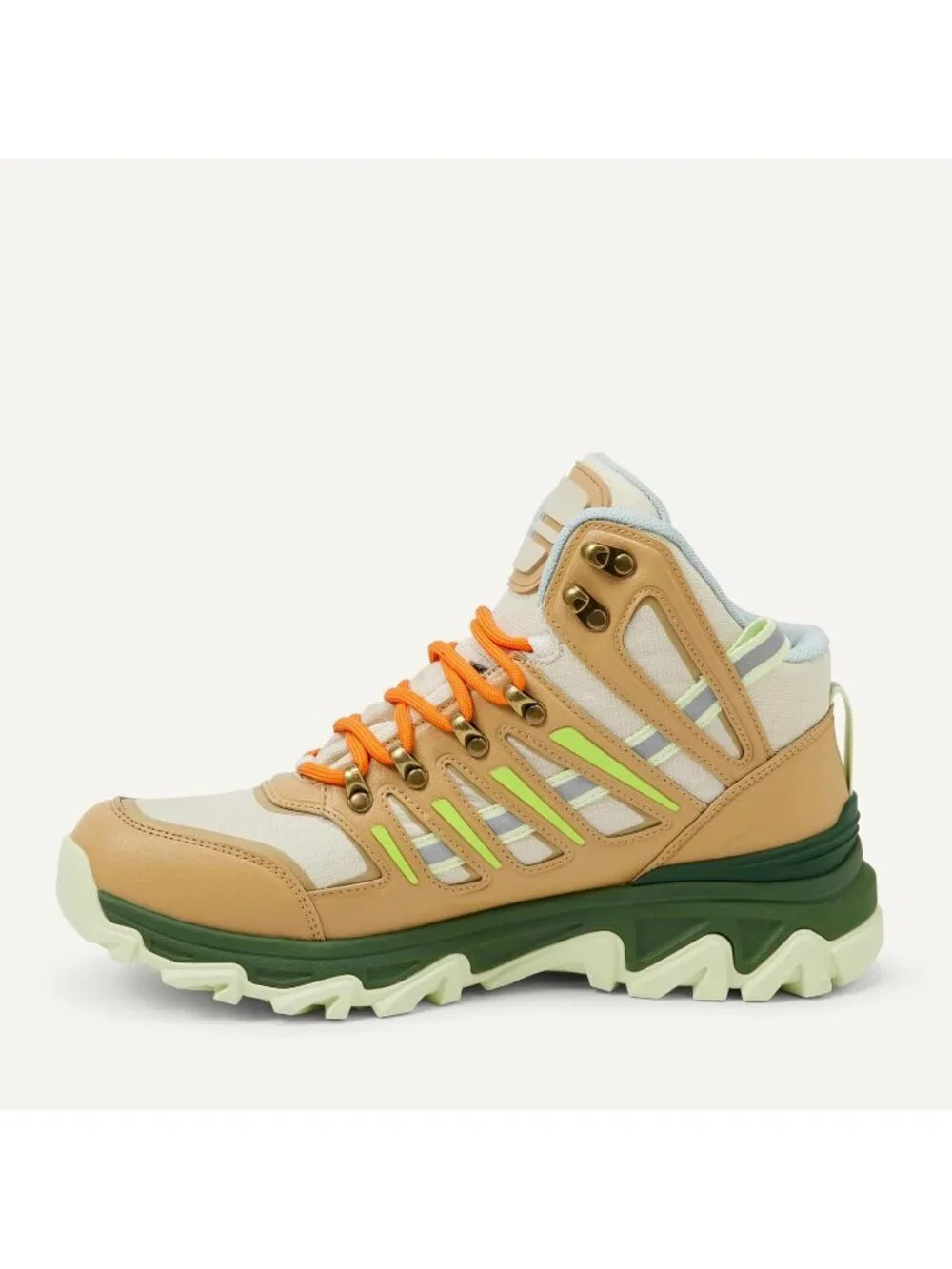 Men's Tan Multi Waterproof Shoes Casual High Top Round Toe Non Slip Hiking Boots